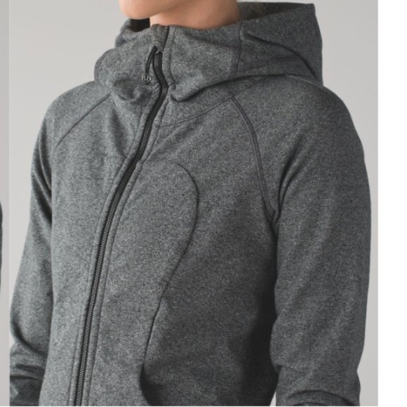 lululemon Scuba Hoodie Heathered Speckled Black - Picture 7 of 7